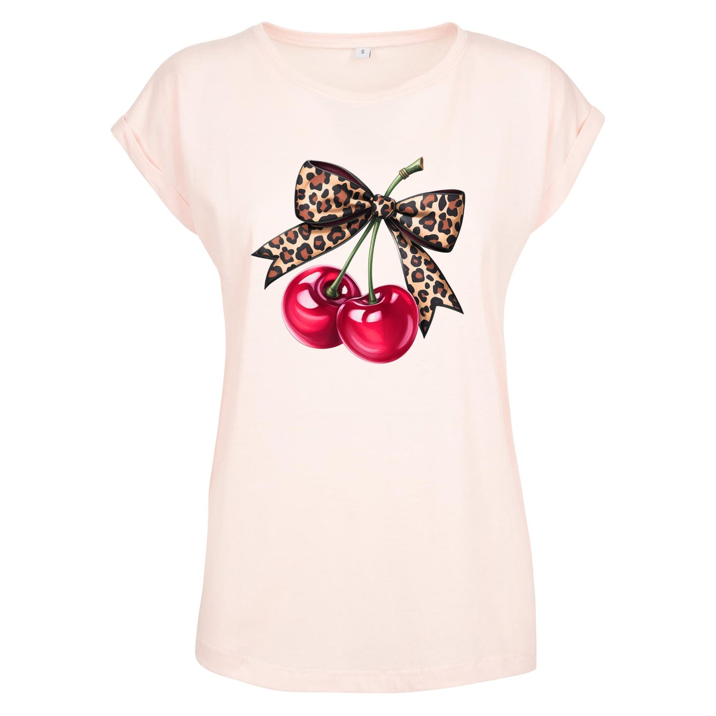 Ladies Extended Shoulder T-Shirt - Hot Cherry