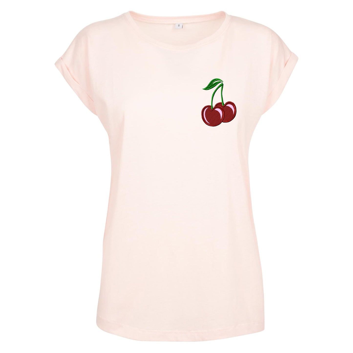 Ladies Extended Shoulder T-Shirt - Kirsche Cherry Stick