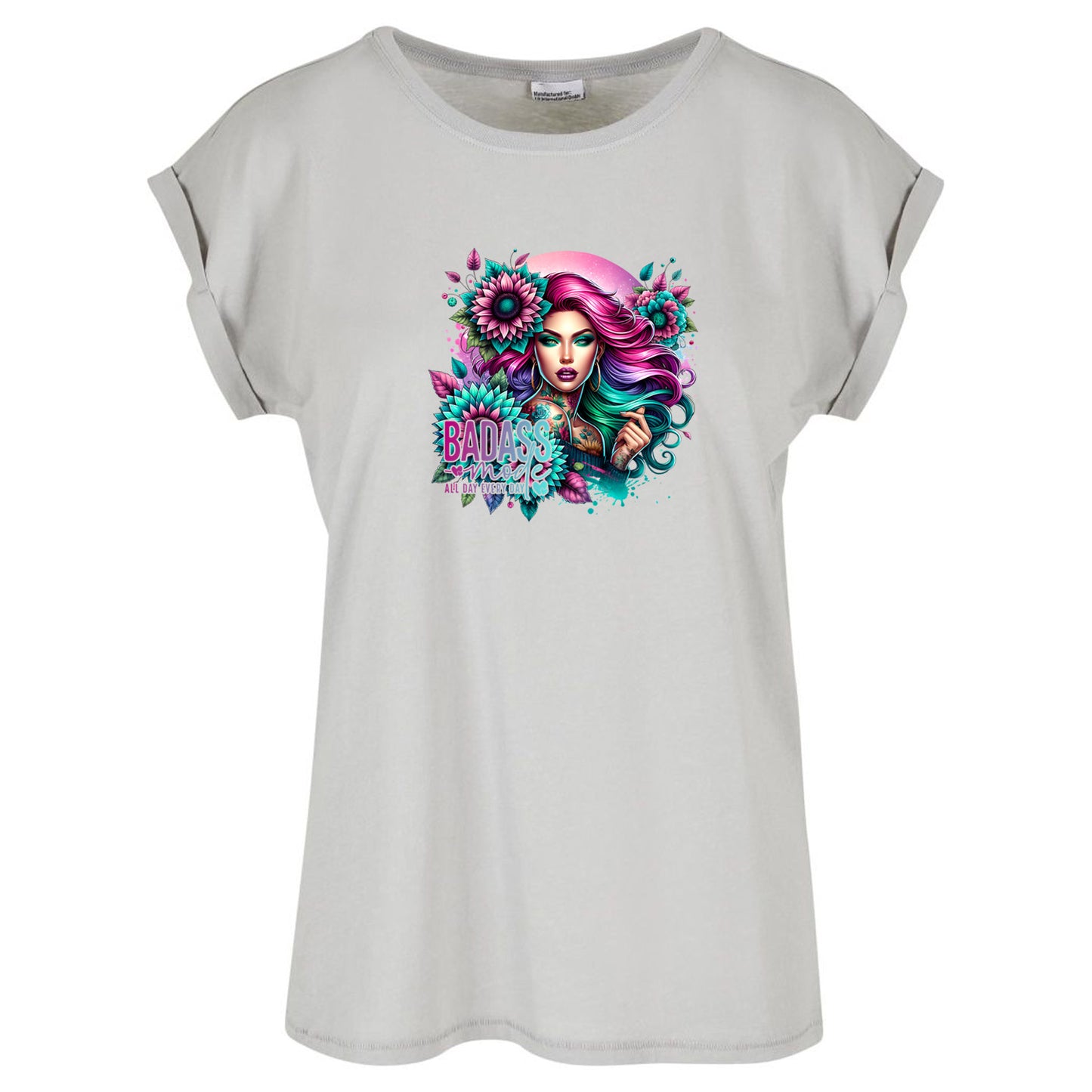 Ladies Extended Shoulder T-Shirt - badass Woman