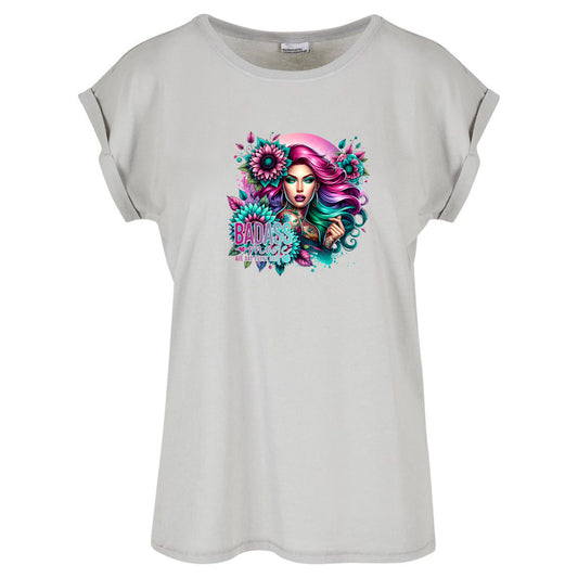Ladies Extended Shoulder T-Shirt - badass Woman