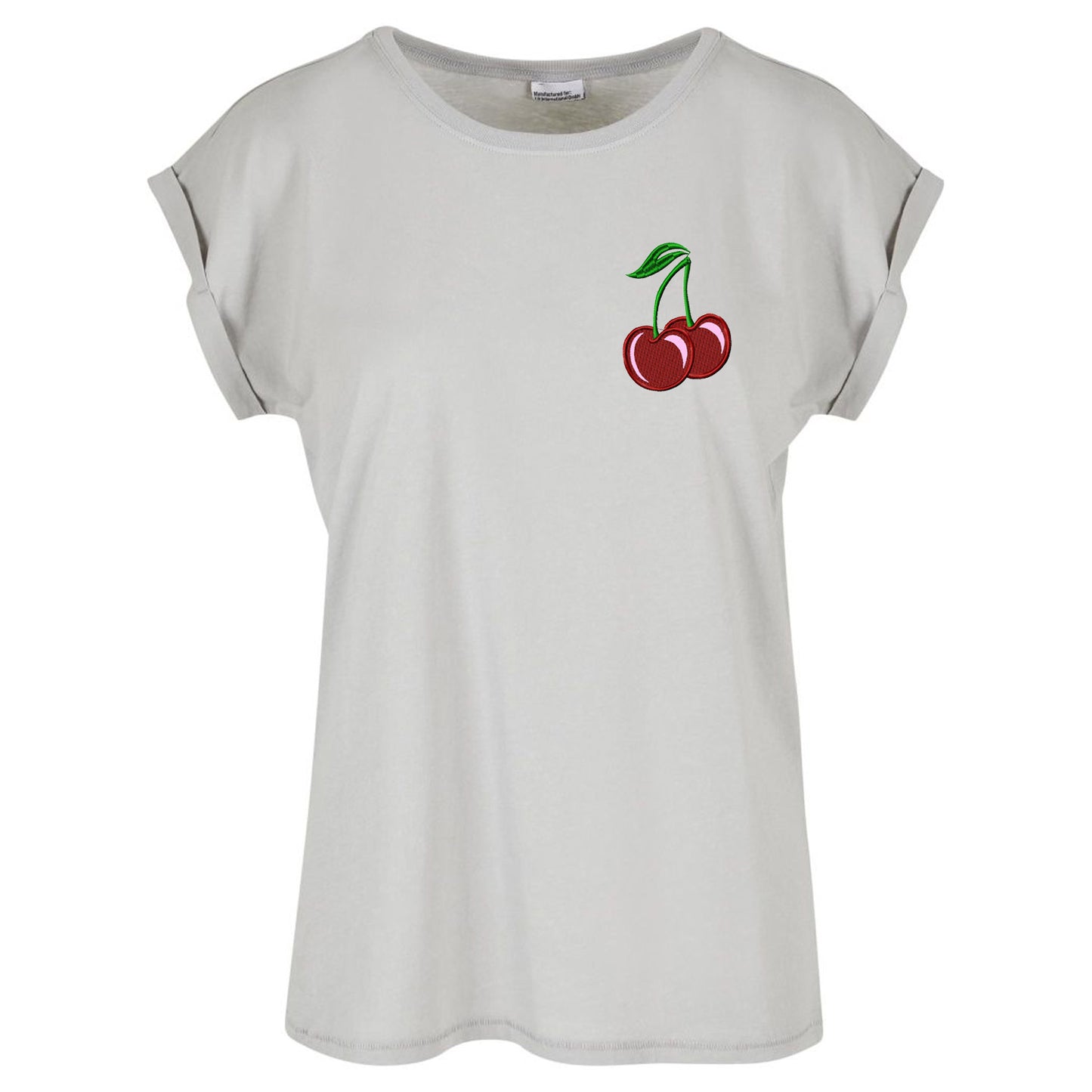 Ladies Extended Shoulder T-Shirt - Kirsche Cherry Stick