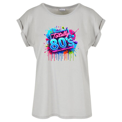 Ladies Extended Shoulder T-Shirt - Totally 80s