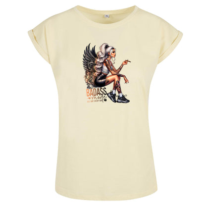 Ladies Extended Shoulder T-Shirt - Badass Mode Woman