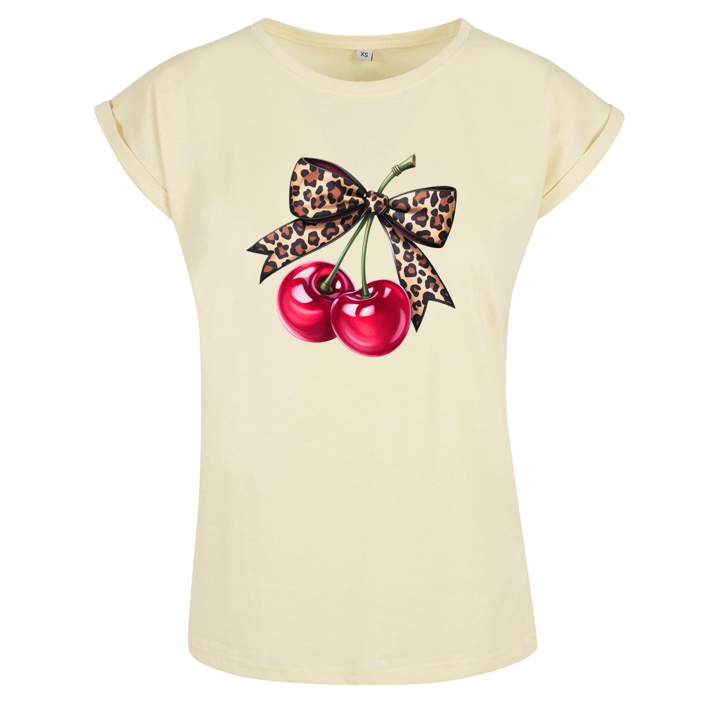 Ladies Extended Shoulder T-Shirt - Hot Cherry