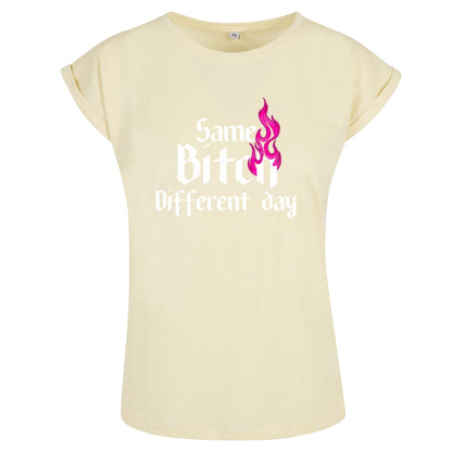 Ladies Extended Shoulder T-Shirt - Same Bitch