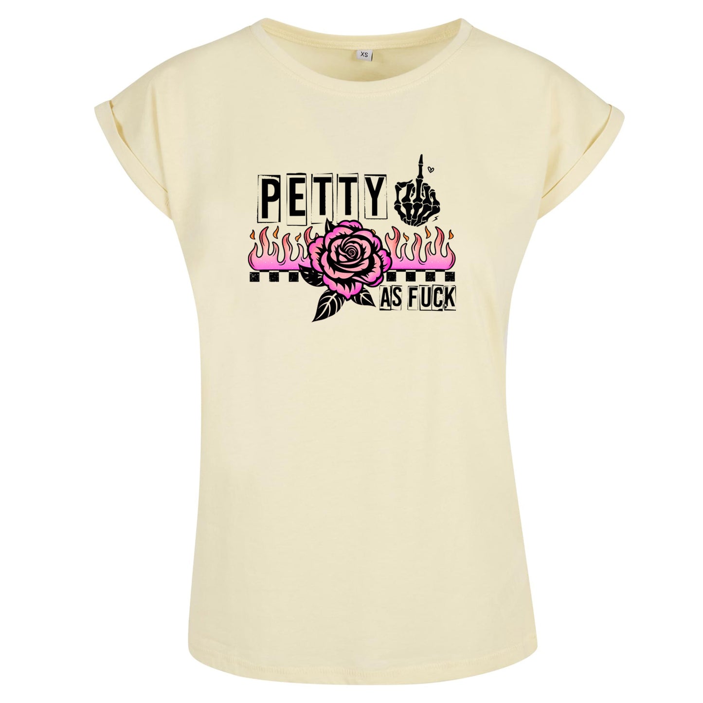 Ladies Extended Shoulder T-Shirt - Petty as Fuck