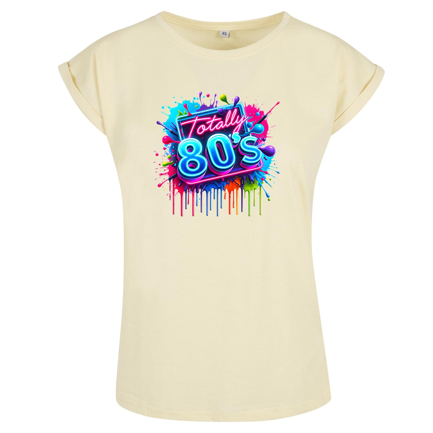 Ladies Extended Shoulder T-Shirt - Totally 80s