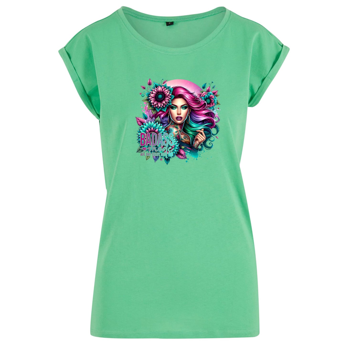 Ladies Extended Shoulder T-Shirt - badass Woman