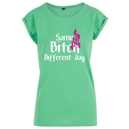 Ladies Extended Shoulder T-Shirt - Same Bitch
