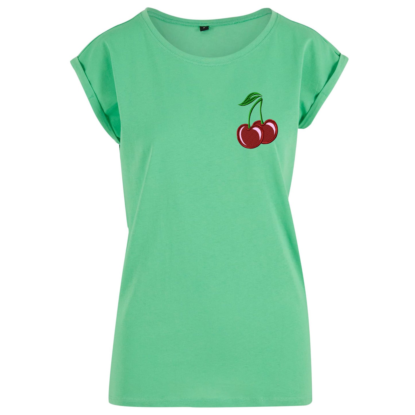 Ladies Extended Shoulder T-Shirt - Kirsche Cherry Stick