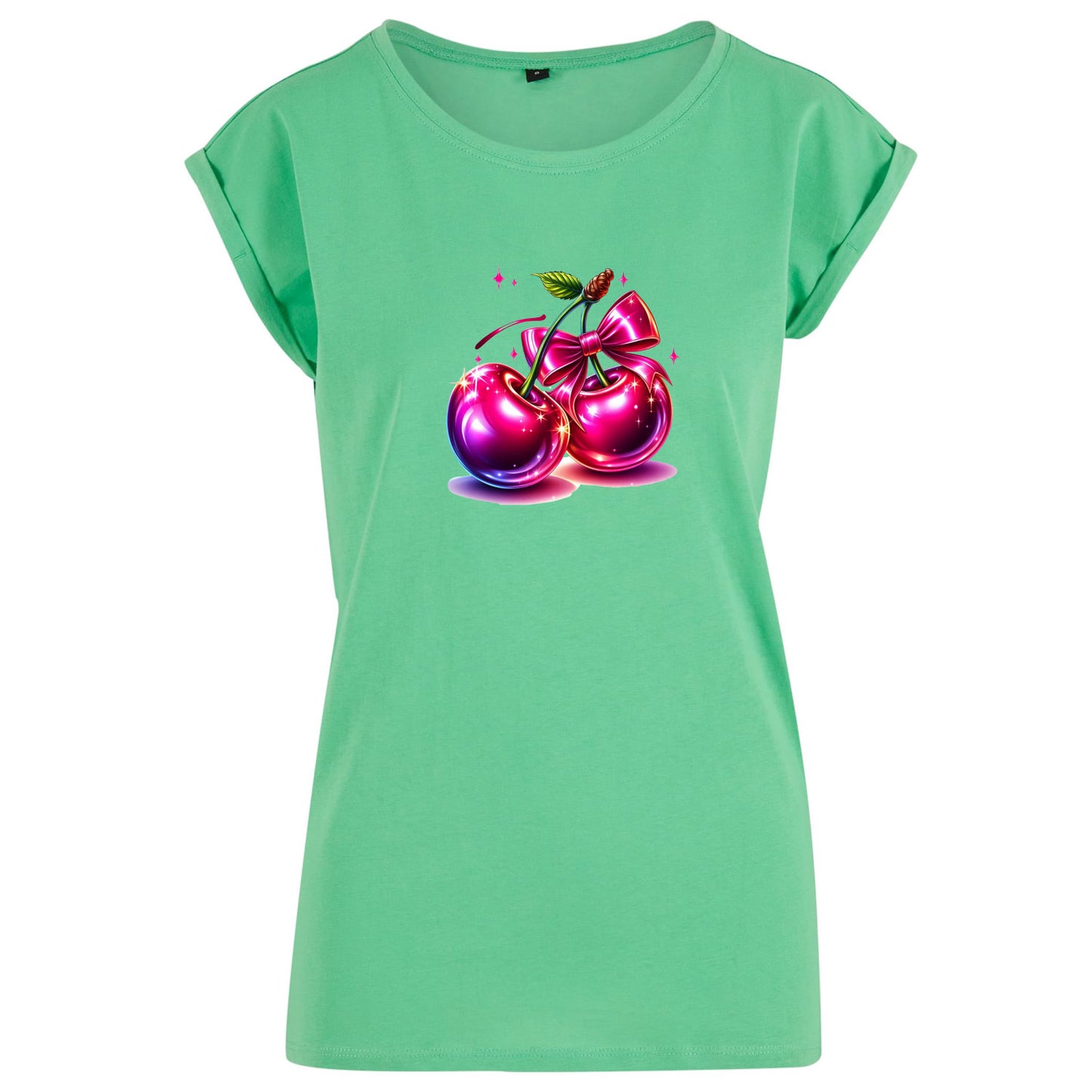 Ladies Extended Shoulder T-Shirt - Pink Cherry Kirsche