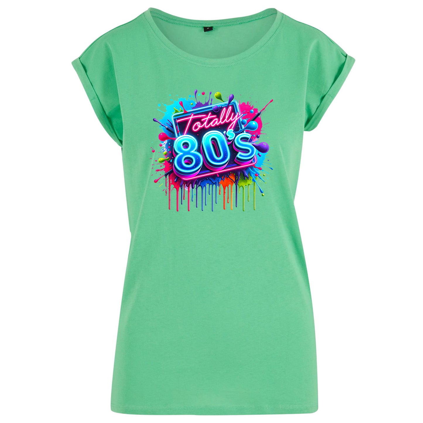 Ladies Extended Shoulder T-Shirt - Totally 80s