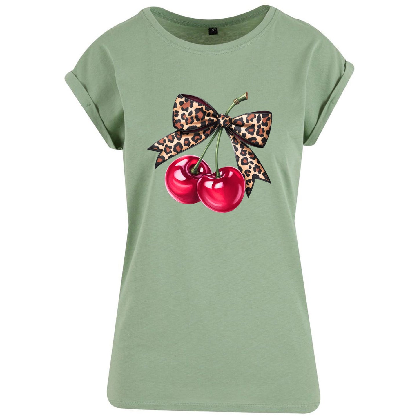 Ladies Extended Shoulder T-Shirt - Hot Cherry
