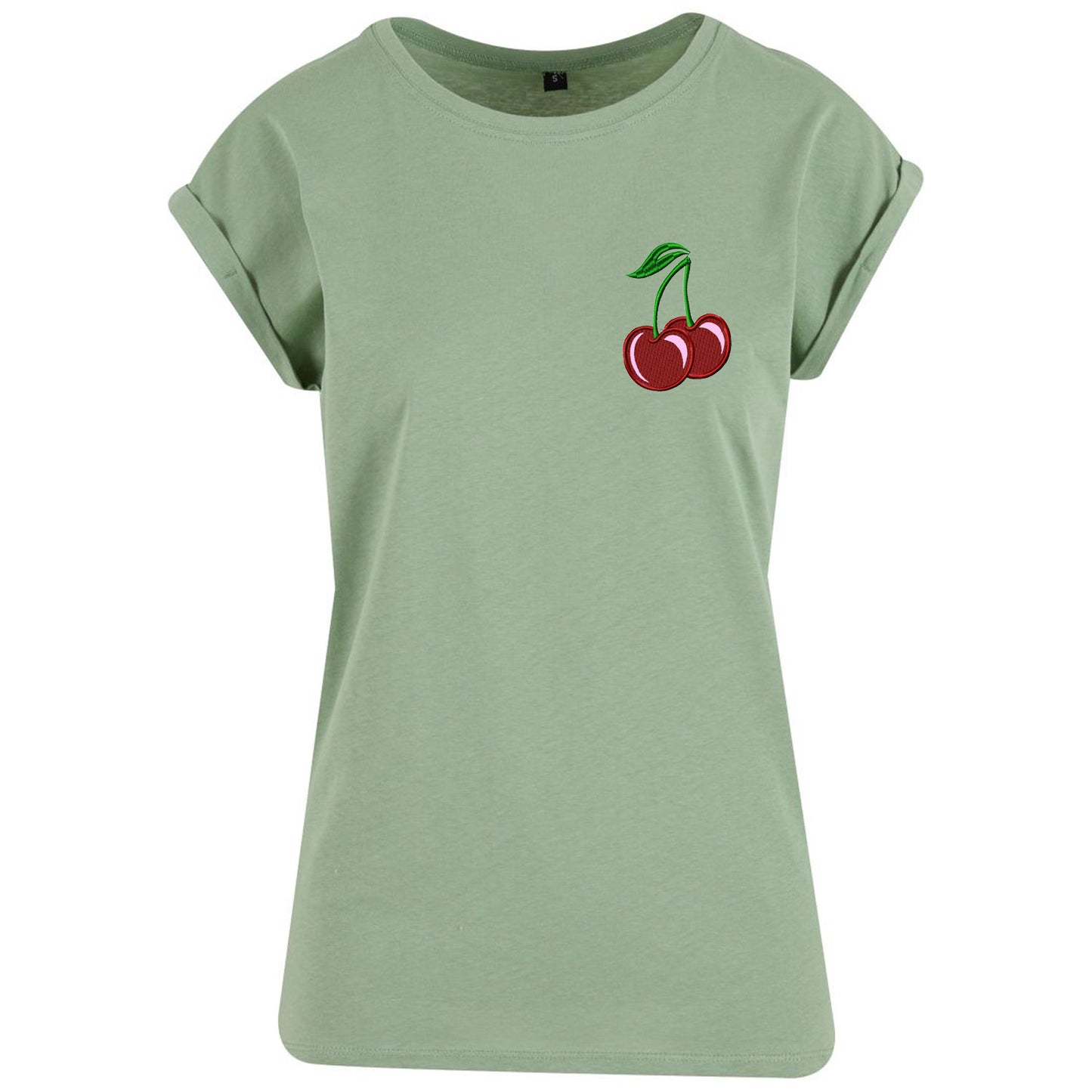 Ladies Extended Shoulder T-Shirt - Kirsche Cherry Stick