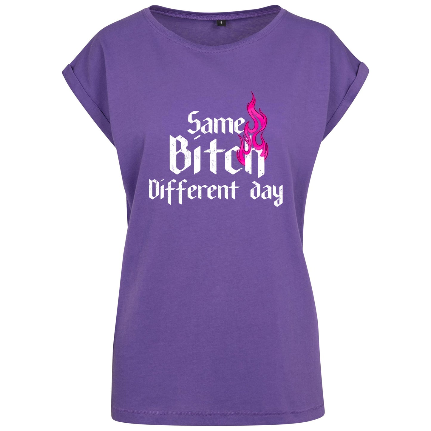 Ladies Extended Shoulder T-Shirt - Same Bitch