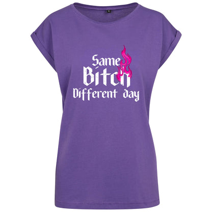 Ladies Extended Shoulder T-Shirt - Same Bitch