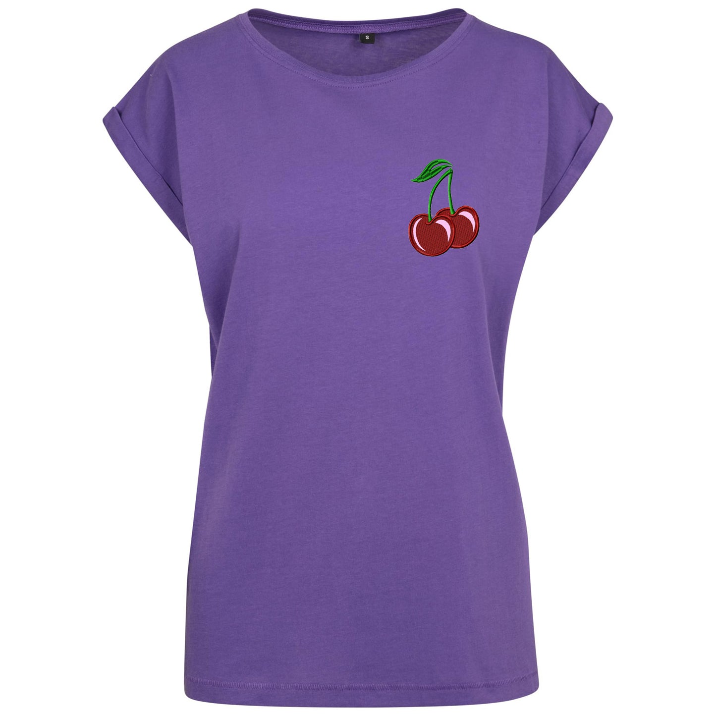 Ladies Extended Shoulder T-Shirt - Kirsche Cherry Stick