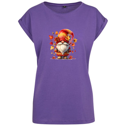 Ladies Extended Shoulder T-Shirt - Autumn Gnome