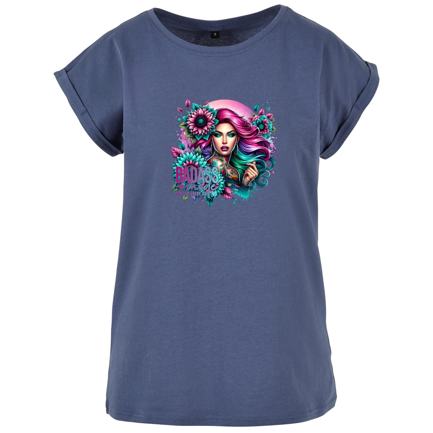 Ladies Extended Shoulder T-Shirt - badass Woman