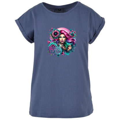 Ladies Extended Shoulder T-Shirt - badass Woman