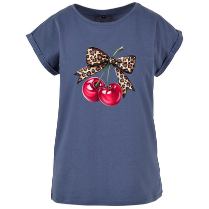 Ladies Extended Shoulder T-Shirt - Hot Cherry