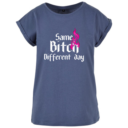 Ladies Extended Shoulder T-Shirt - Same Bitch