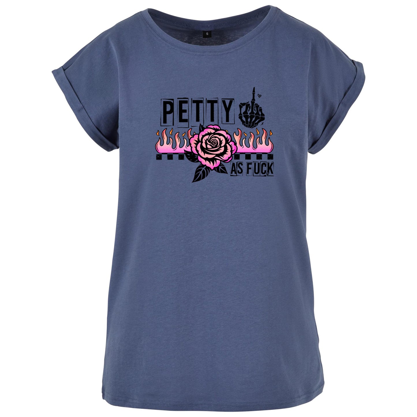 Ladies Extended Shoulder T-Shirt - Petty as Fuck