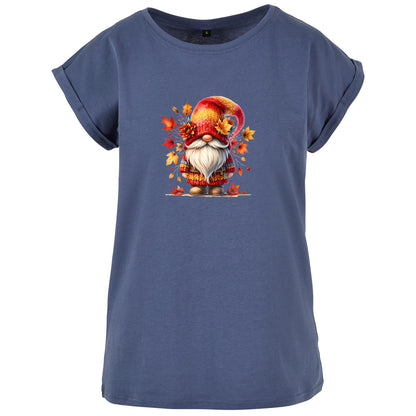 Ladies Extended Shoulder T-Shirt - Autumn Gnome