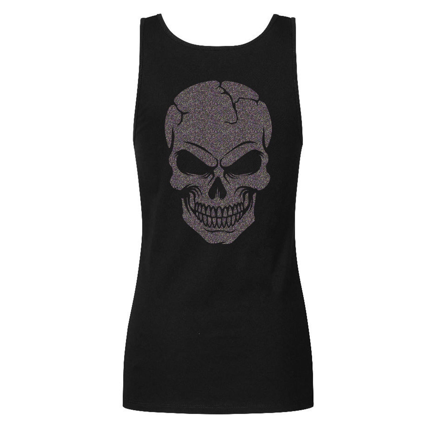 Top / Tanktop - Skullhead Glitzer