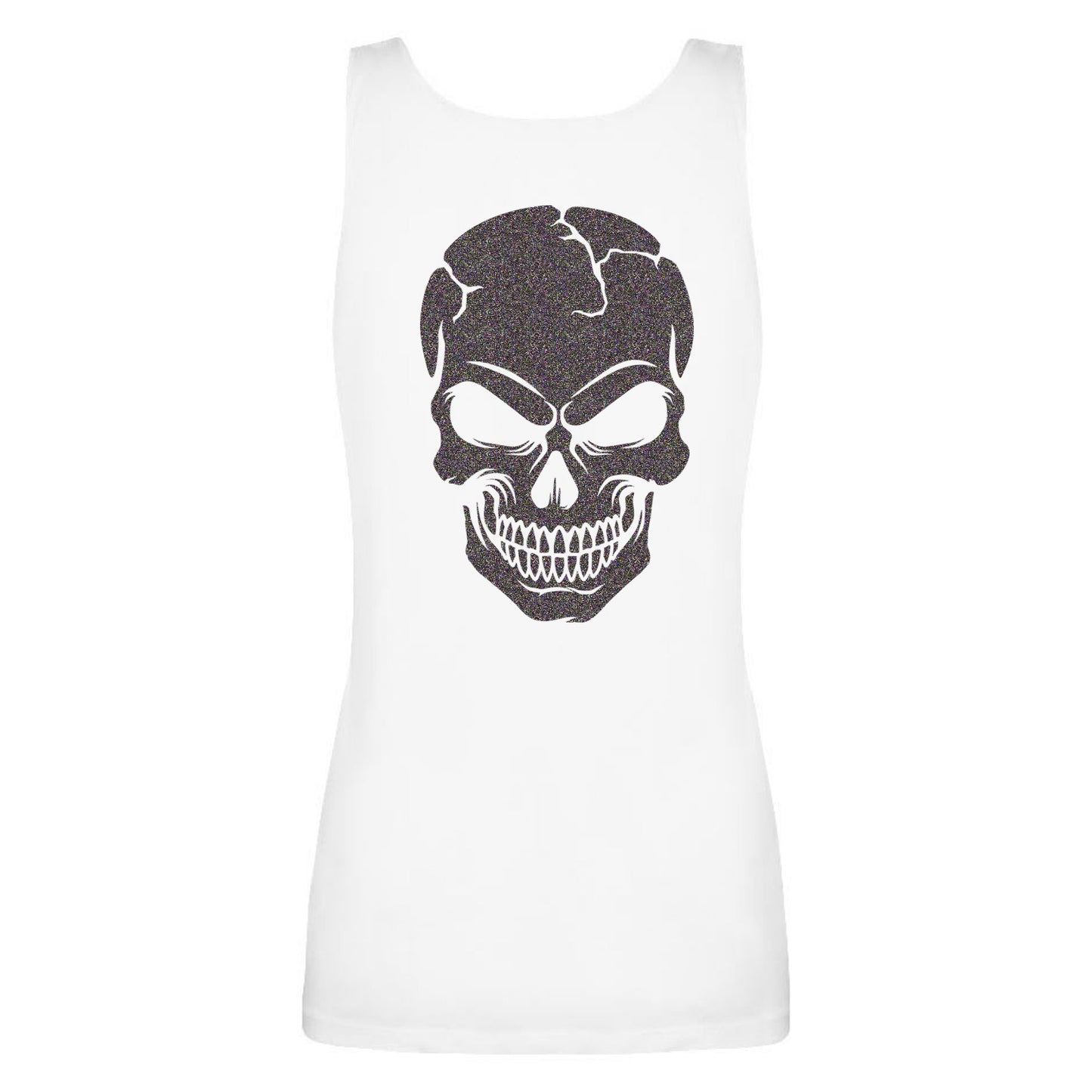 Top / Tanktop - Skullhead Glitzer