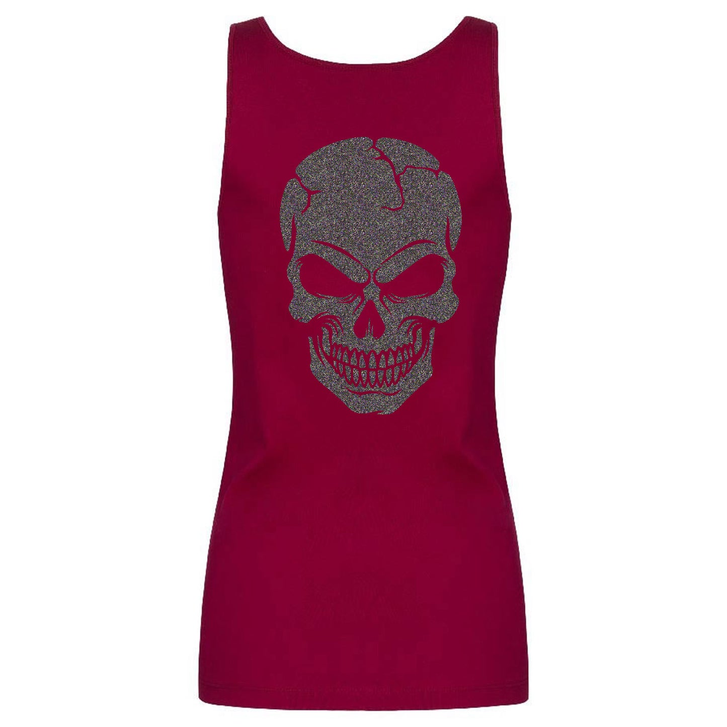 Top / Tanktop - Skullhead Glitzer