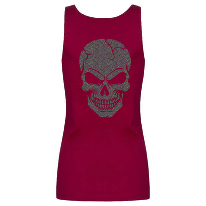 Top / Tanktop - Skullhead Glitzer
