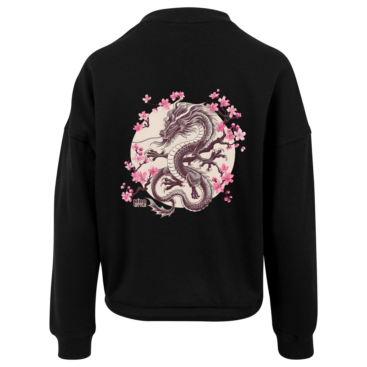 Ladies Oversized Sweatshirt - Blossom Dragon