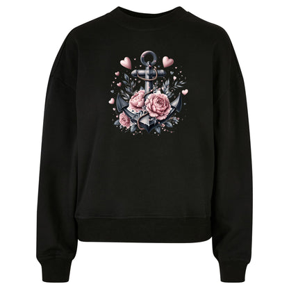 Ladies Oversized Sweatshirt - Anker Schwarz