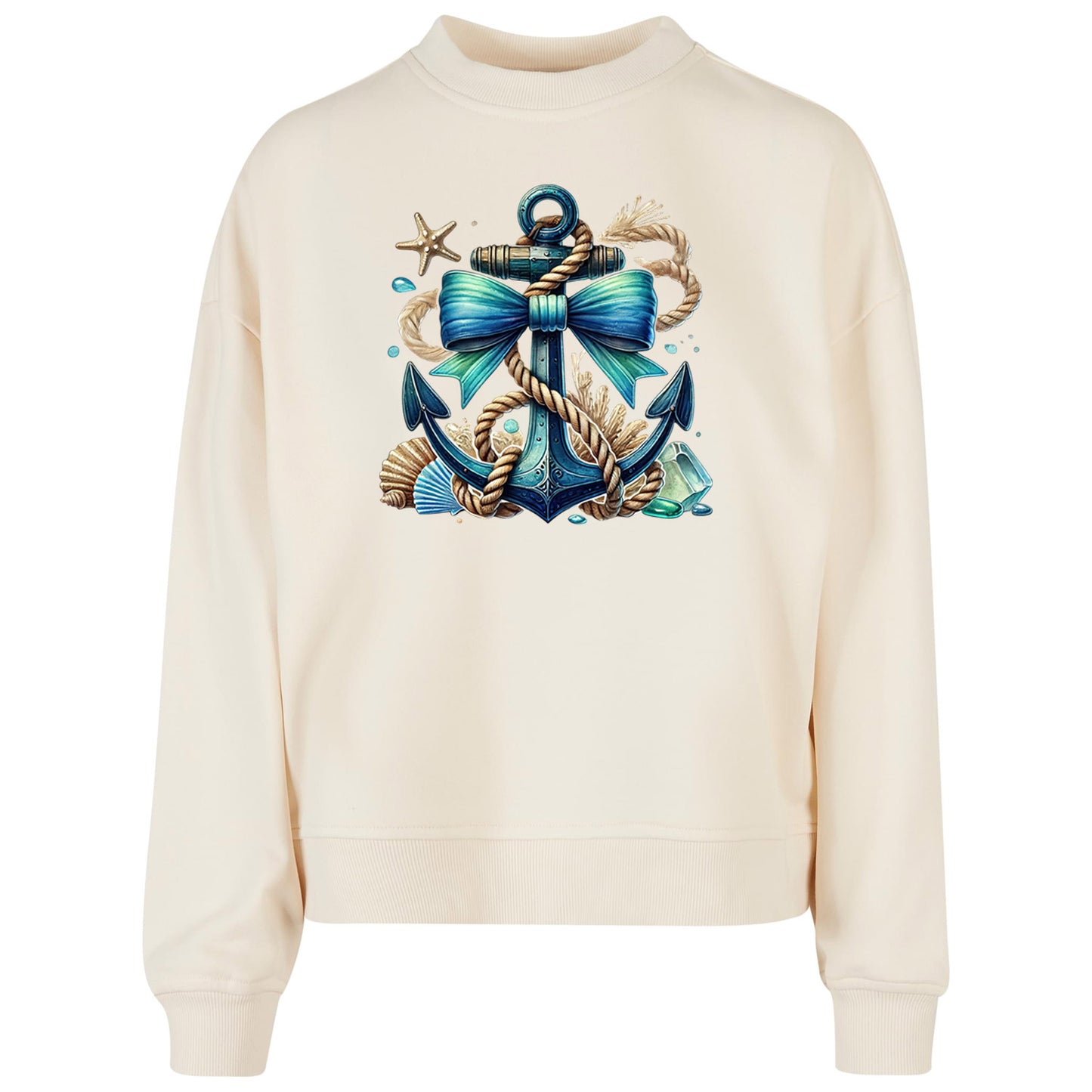 Ladies Oversized Sweatshirt - Anker Türkis