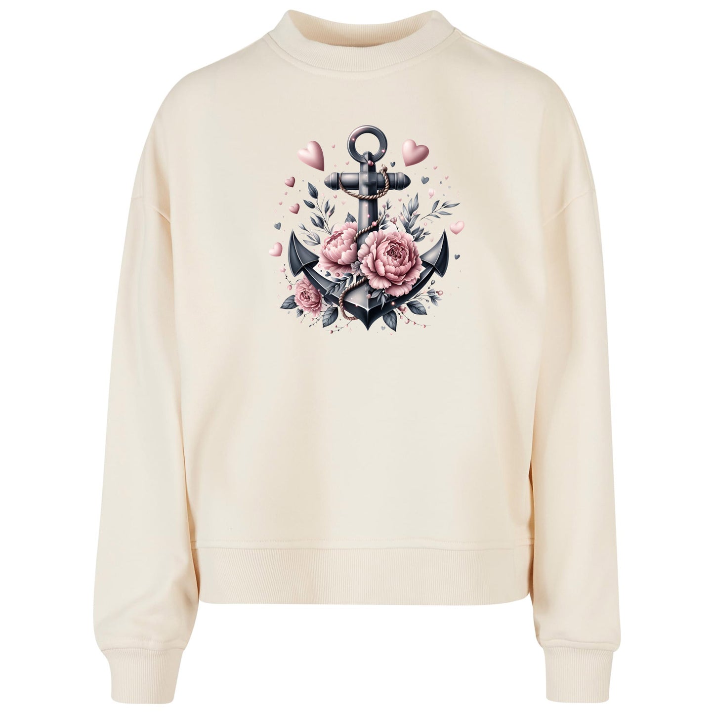 Ladies Oversized Sweatshirt - Anker Schwarz