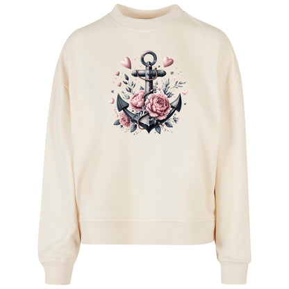 Ladies Oversized Sweatshirt - Anker Schwarz