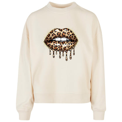 Ladies Oversized Sweatshirt - Leo Lips