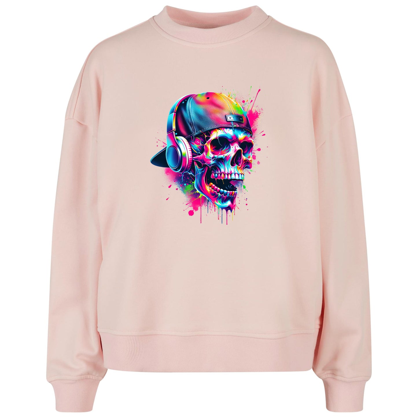 Ladies Oversized Sweatshirt -Skull