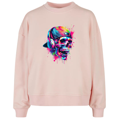 Ladies Oversized Sweatshirt -Skull