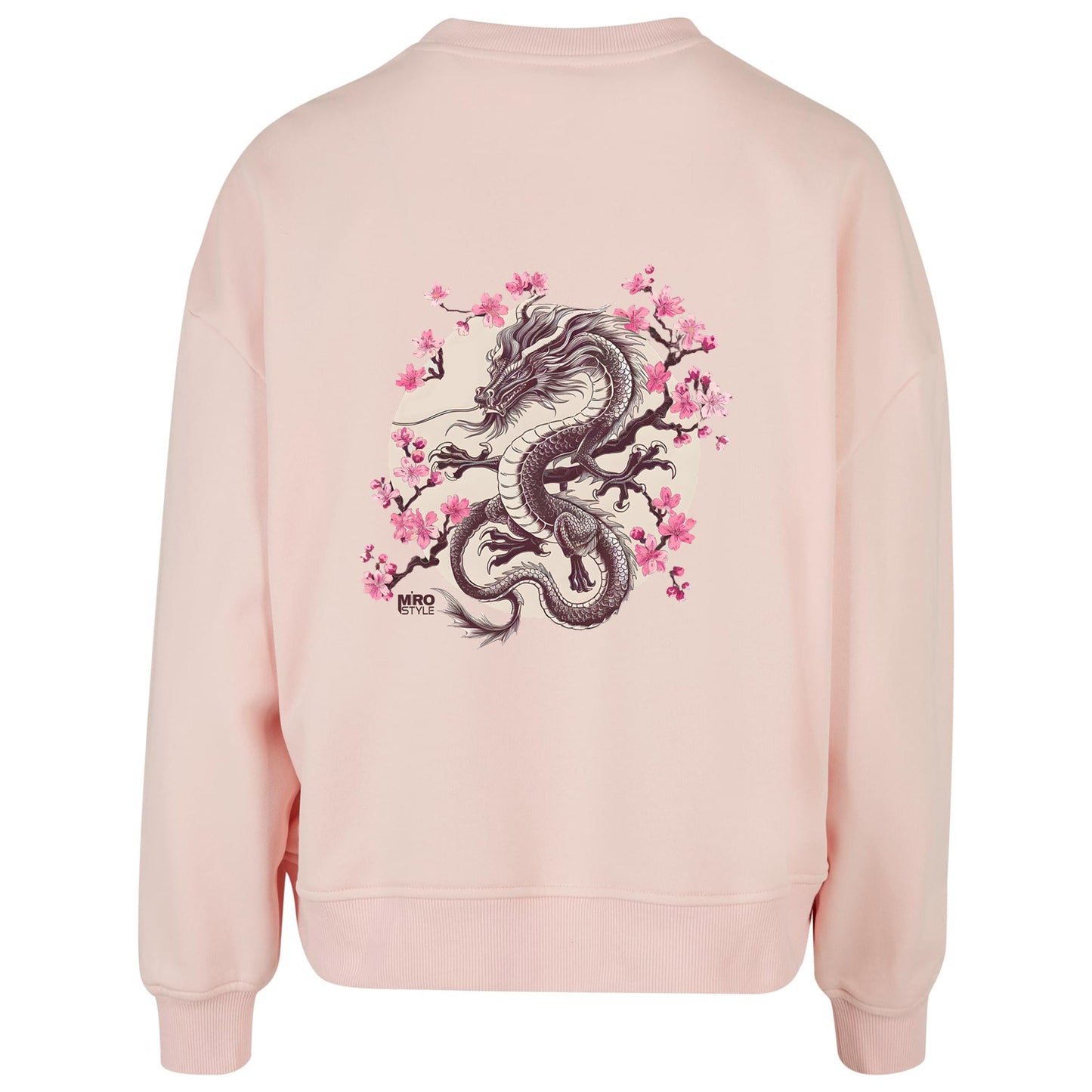 Ladies Oversized Sweatshirt - Blossom Dragon