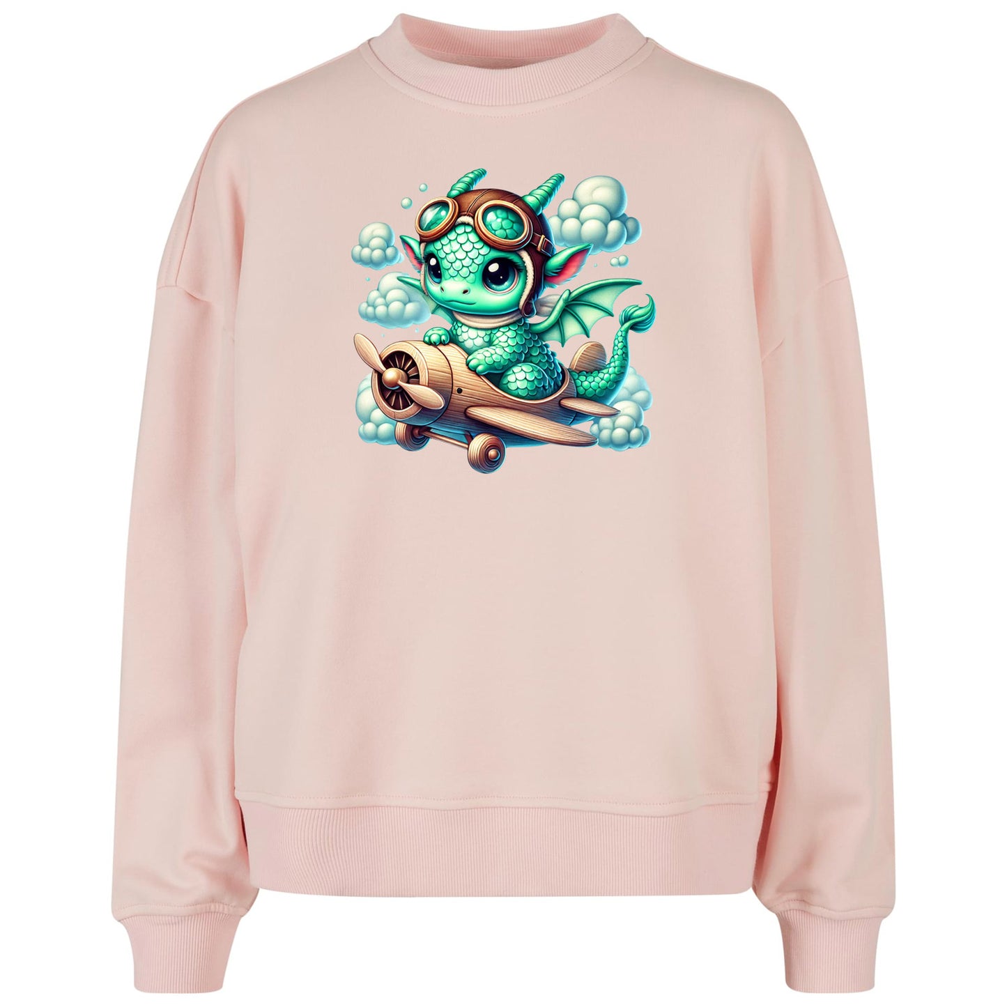 Ladies Oversized Sweatshirt - Drache Flugzeug