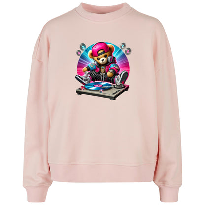 Ladies Oversized Sweatshirt - DJ Teddy Bear