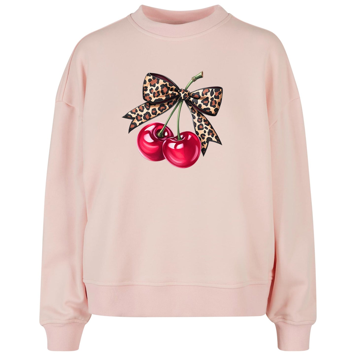 Ladies Oversized Sweatshirt - Hot Cherry