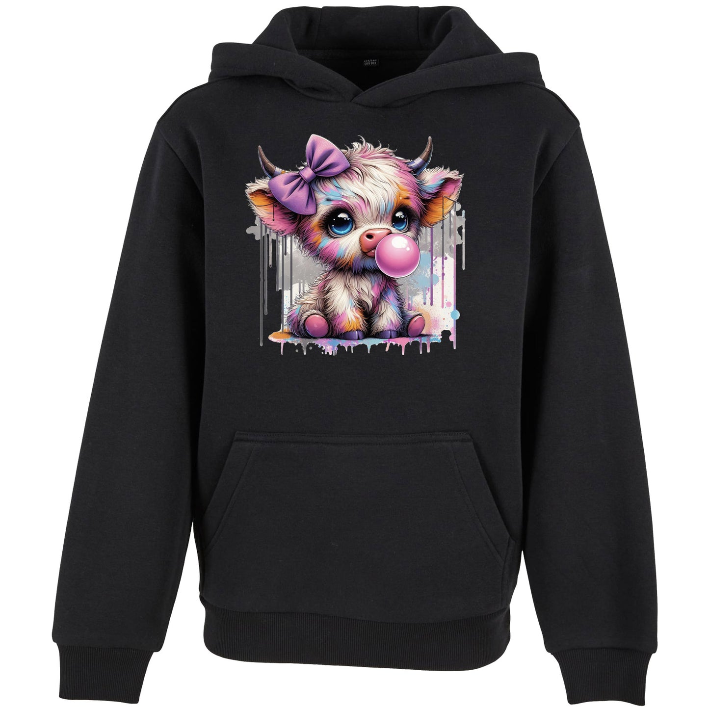 Kids Hoodie - Bubble Kuh Cow Druck