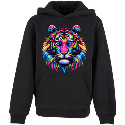 Kids Hoodie - Neon Löwe - fluoreszierend