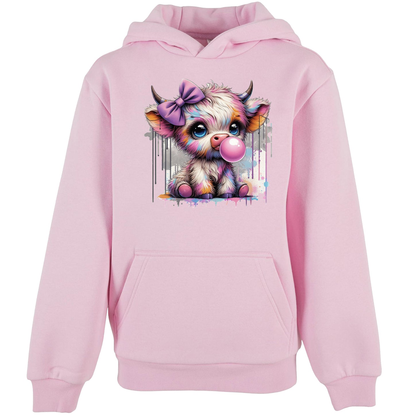 Kids Hoodie - Bubble Kuh Cow Druck