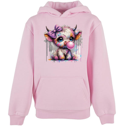Kids Hoodie - Bubble Kuh Cow Druck