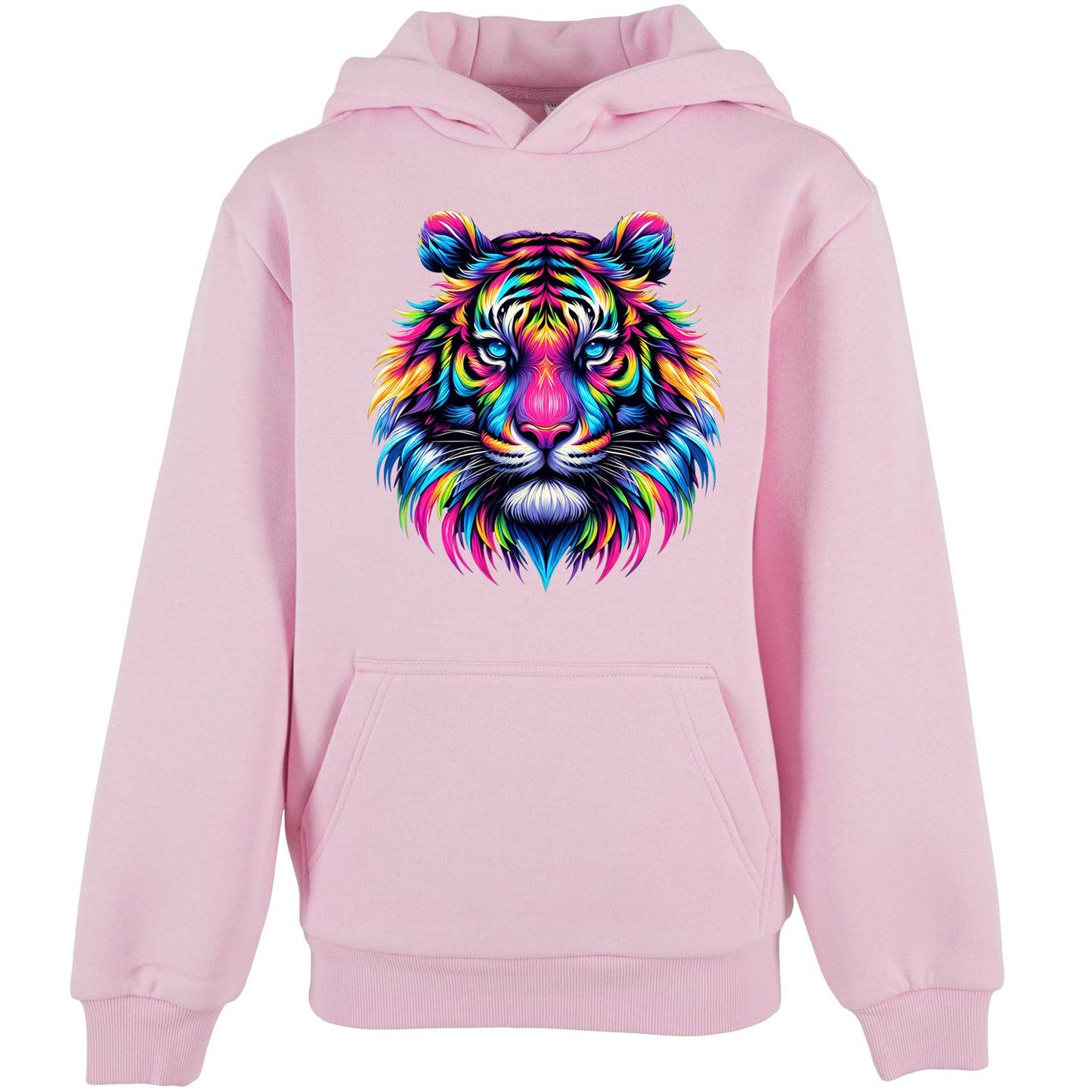 Kids Hoodie - Neon Löwe - fluoreszierend