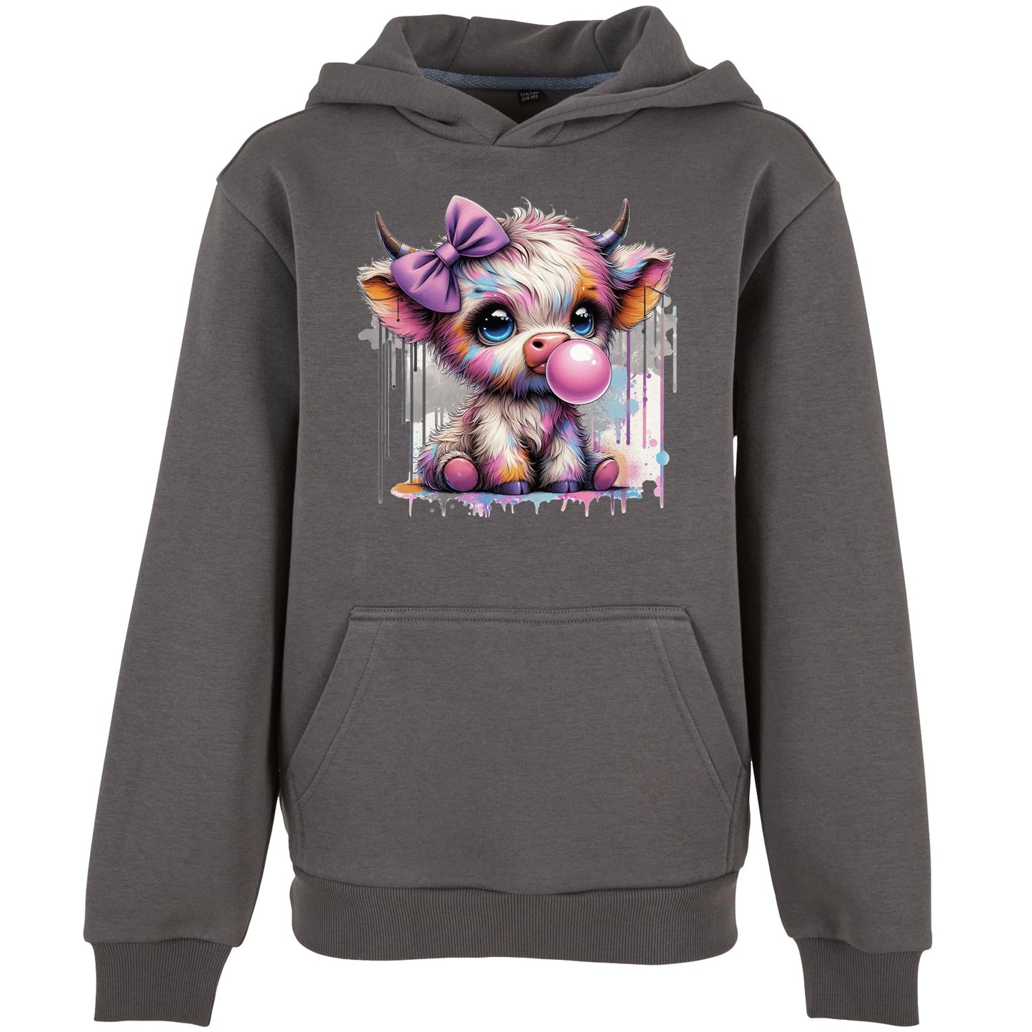 Kids Hoodie - Bubble Kuh Cow Druck